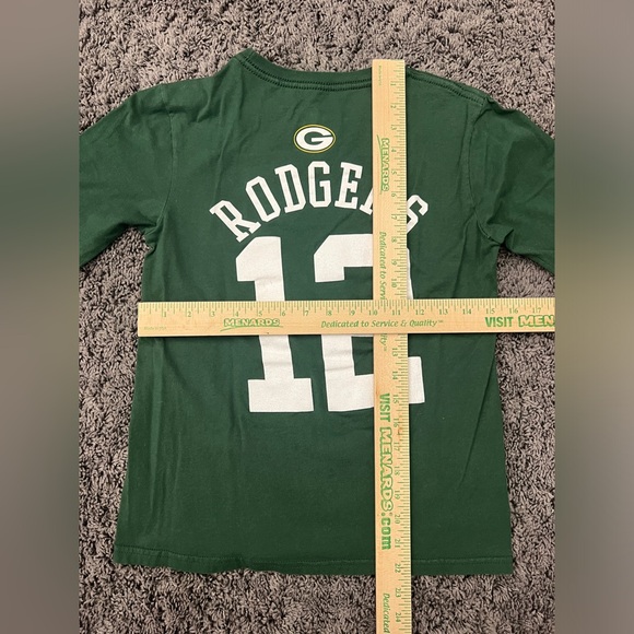 Green Bay Packers - Aaron Rodgers Long Sleeve Jersey Shirt - Youth Medium 10/12 - Picture 6 of 7
